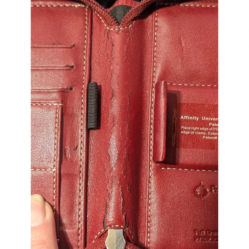 FranklinCovey‎ Red Napa Leather Affinity Universal PDA Case Wallet